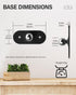 360 2PC Adjustable Magnetic Base for Wall Sconces, Universal Replacement Fit All Wall Lights, Includes Adhesive