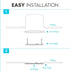 6 Pack 5/6 Inch 8 Inches, 6.14 Inches, Luxrite White Goof Trim Ring for Recessed Lights and Ceiling Light Fixtures