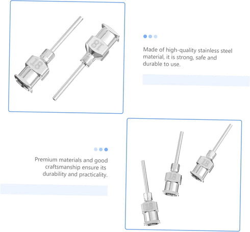 12pcs Stainless Steel Needle Electronic Kits Ink Plastic for Tips for Joints Stainless Steel Lock Needle 18g 1 Inch Needle Dispensing Needle Connector