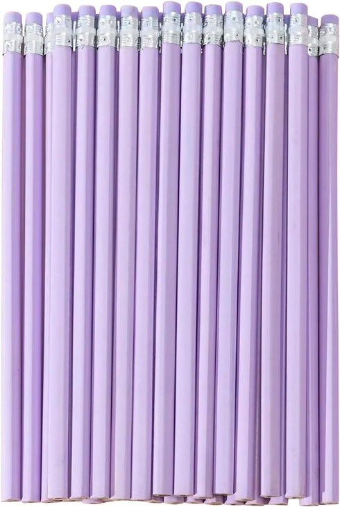 SHIDOW Purple Pencils #2, Bulk Purple Pencils with Erasers, Wood-Cased HB Pencils for Adults, Office (30PCS)