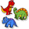 Magnetic Dry Erase Eraser Set - 3 Pack Cute Dinosaurs for Kids and Classroom Board Accessories