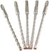 TEMO 5 pc SDS-Plus Rotary Hammer Drill Bit Set (1/4x 4 x 6 Inch) for Concrete, Cement, Stone