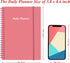 Daily Planner Undated, A5 To Do List Notebook, Spiral Appointment Planner, Pink