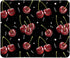 Cherry Print Black Mouse Pads, Funky Personalized Mouse Mat Design, Small Mouse pad for Desk Home Office Gaming