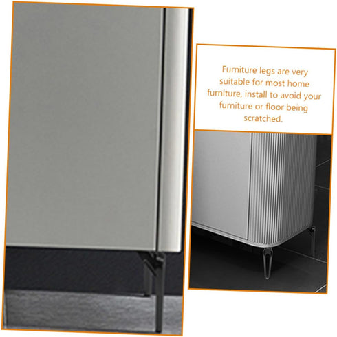 2pcs NUOBESTY Heavy Duty Metal Furniture Support Feet Black Sofa Legs Replacement for Couch Nightstand Tv Cabinet Bed