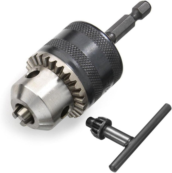 Yakamoz 0.6-6.5mm Drill Chuck Adapter Converter, 1/4" Quick Change Hex Shank Impact Driver Tool