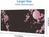 Sakura Cherry Blossom Large Gaming Mouse Pad 31.5x11.8in, Non-Slip Rubber Base, Waterproof Flower Design for Office/Game
