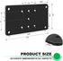 4pcs Black 3.5x6.5 Post Bracket for 4x4 Wood Post Anchor Base Steel Plate with Holes for Wood Joint Connector
