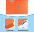 PATIKIL 9.3x12.2" Punchless Binder Clamp, 2 Pcs Plastic Clip Binder Without Rings for A4 Size Paper, Orange