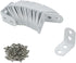 20pcs Heavy Duty Iron L Bracket Joint Right Angle Bracket for Floating Shelf Wood Table Top, White (29x29x18mm)