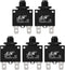 uxcell 5Pcs Push Button Reset Thermal Overload Protector Circuit Breaker AC 125/250V 5A