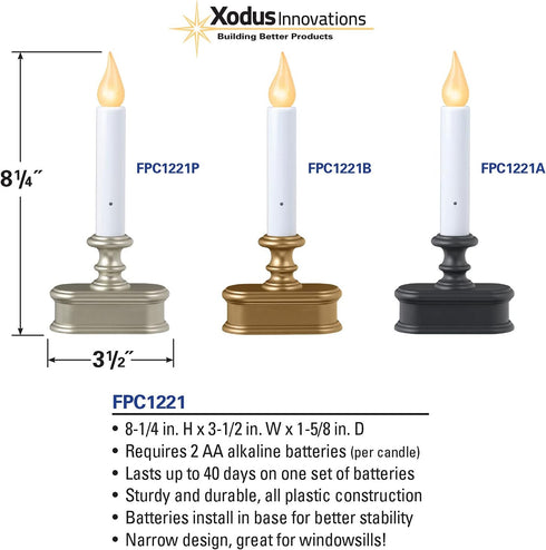 CANDLE LED TRADITION AGED BRNZ FPC1221A