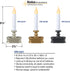 CANDLE LED TRADITION AGED BRNZ FPC1221A