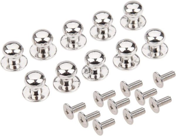 dophee 10Pcs Mini Drawer Knobs, Silver Zinc Alloy Pulls for Jewelry Box, Cabinet, Dresser, Closet, 0.39"x0.43"