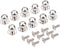 dophee 10Pcs Mini Drawer Knobs, Silver Zinc Alloy Pulls for Jewelry Box, Cabinet, Dresser, Closet, 0.39"x0.43"