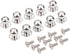 dophee 10Pcs Mini Drawer Knobs, Silver Zinc Alloy Pulls for Jewelry Box, Cabinet, Dresser, Closet, 0.39"x0.43"