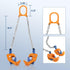 FAHKNS 2000lbs/1T Chain Drum Lifter with G80 Lifting Chain for 55 Gallon Drums, Oil Barrel Clamp Transport Tool