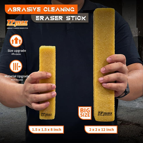 12" x 2" x 2" Inch Abrasive Cleaning Eraser Stick for Sanding Belts & Discs, Natural Rubber Build for Skateboard and