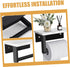Alipis Stainless Steel Marble Toilet Paper Holder with Shelf Elegant Bathroom Napkin Organizer Wall Mount Design