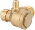 Air Compressor Check Valve, 90 Degree Male Thread 3 Port Brass Tube Connector Replacement for Central Pneumatic