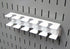 Wall Control Tool Holder Bracket - Slotted Metal Pegboard Accessory - White Tool Board