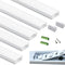 THMOOTHER Matte White 5-Pack 3.28FT Pre-Drilled Clip Free LED Strip U Channel Diffuser,