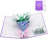 Flower Pop Up Cards 3D, Assorted 4 Flower Greeting Cards with Envelopes for All Occasions