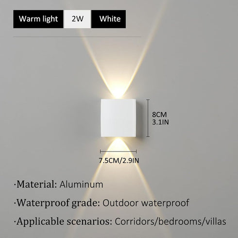 EMCXXCJQ Pack Stairway(White,2.9IN) Wall Lights for Bedroom Wall Sconce High Brightness LED Light Source Porch Fixture