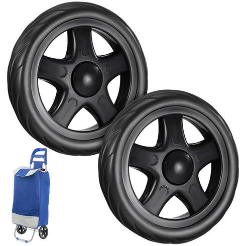 OUNONA 2 Pcs Laundry Cart Wheels 6.10 Inch Rolling Utility Replacement for