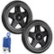 OUNONA 2 Pcs Laundry Cart Wheels 6.10 Inch Rolling Utility Replacement for