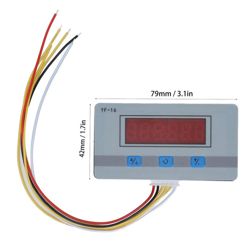 YF-16 LCD Digital Tally Counter, 5-24V 1-999999 Digital Panel Counter for Industrial Control