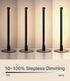 Allbluee Dimmable 3 Upgraded LED Table Lamp, Stepless Bedside Lamp with Color Temperature, Modern Nightstand Lamp, Desk