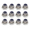 STORMCUBE M10x1.5mm DIN6926 Flange Nylon Lock Nuts 12 Pack 304 Stainless Steel Hex