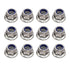 STORMCUBE M10x1.5mm DIN6926 Flange Nylon Lock Nuts 12 Pack 304 Stainless Steel Hex