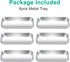 6pcs Metal Tray, Stainless Steel Small Tray for Tattoo, Resin, Bathroom, Lab Supplies