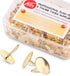 Yalis 500-count Thumb Tacks, 3/8-inch Steel Round Push Pins for Corkboard (Gold)