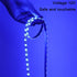 YUNBO 12V LED Strip Blue - 16.4ft Waterproof IP65 Outdoor Black PCB Flexible LED Tape Light for Home Decoration