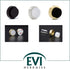 EVI Door Stop - White Stainless Steel Door Stop with Adhesive and Screw Fastening, Protective Rubber