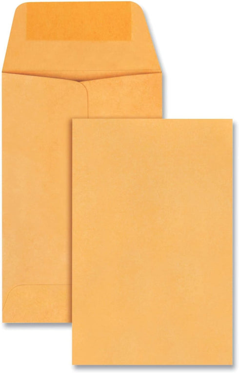 Universal Kraft Coin Envelope, #1, Round Flap, Gummed Closure, 2.25 x 3.5, Light Brown Kraft., 250/Box (35304) by Universal
