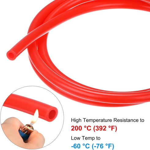 1/4"(6mm) 3/8"(10mm) 10ft(3 M METERXITY Silicone Tubing, ID x OD Silicone Rubber Vacuum Tube, M) High Temp Water Air