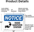 (2 Pack) 14 Inch 10 Inch Hand Sanitizer Station OSHA Notice Sign X Indoor/Outdoor Rust-Free Aluminum Metal Signs