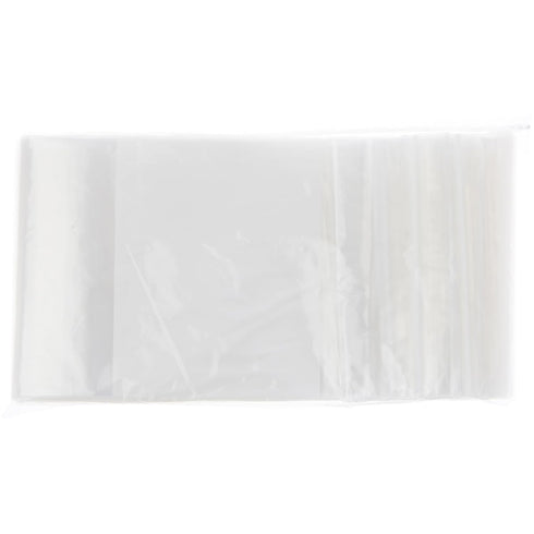 Plymor 5" x 8" Reclosable Plastic Bags, Pack of 100, 2 Mil with White-Block Zipper