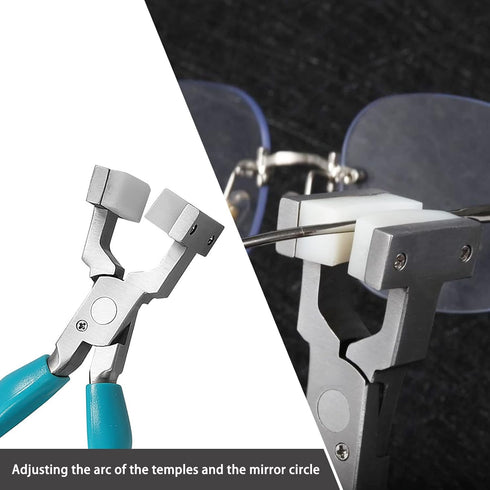 6" Glasses Frame Clamp Adjusting Pliers, Eyeglasses Repairing Pliers with Screwdriver and Replacement Tools