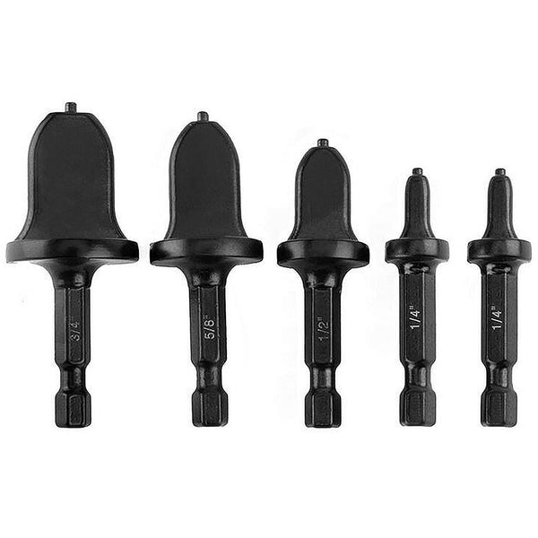 JONMON HVAC Copper Tube Expander Swaging Tool Drill Bit Set, 5Pcs for AC Repairing with Various Bits