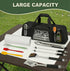 Chrysoippotis (22" L6.5" W7.2" Grill Utensil Storage Bag, Large Grill Tool Storage Caddy with Pockets, BBQ Outdoor Tool