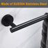 Nolimas Matte Black Bath Towel Bar, Classic Wall Mounted Towel Rack, SUS304 Stainless Steel, 16 Inches