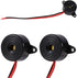 Walfront 23mm 12mm 100mm Piezoelectric Buzzer, Active Sound Electronic Sounder with Integrated Driver for Computers