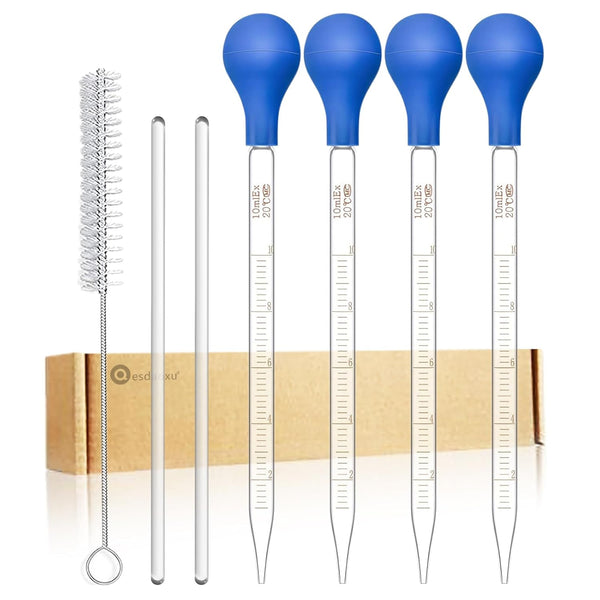 10ml Glass Droppers Pipettes - Graduated Liquid Lab Pipette (4)