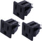 weideer 3Pcs 3 Pins US Power Socket Plug Panel, AC 15A 125V Panel Mount Outlet Industrial Plug Female Connectors