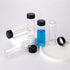 12 Pack of 3 inches, 30 ML Clear Glass Bottles, Storage Container Sample Cosmetic Vials with Black Caps